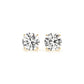 4 cttw Certified IGI Lab Grown Round Diamond Stud Earrings 14k Yellow Gold (G/VS2) RCJ