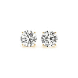 4 cttw Certified IGI Lab Grown Round Diamond Stud Earrings 14k Yellow Gold (G/VS2) RCJ