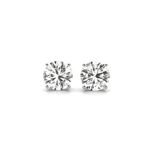 3 cttw Certified IGI Lab Grown Round Diamond Stud Earrings 14k White Gold (G/VS2) RCJ