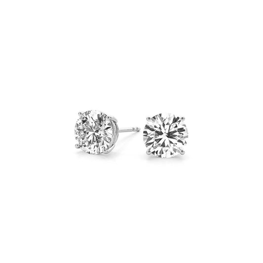 3 cttw Certified IGI Lab Grown Round Diamond Stud Earrings 14k White Gold (G/VS2) RCJ