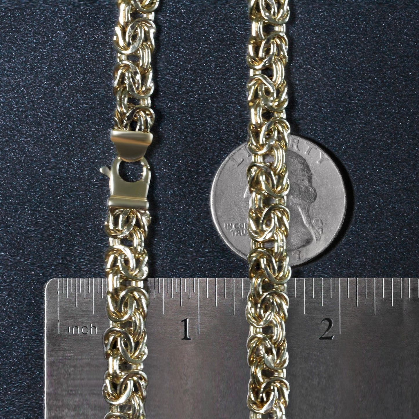 14k Yellow Gold Byzantine Motif Chain Necklace RCJ