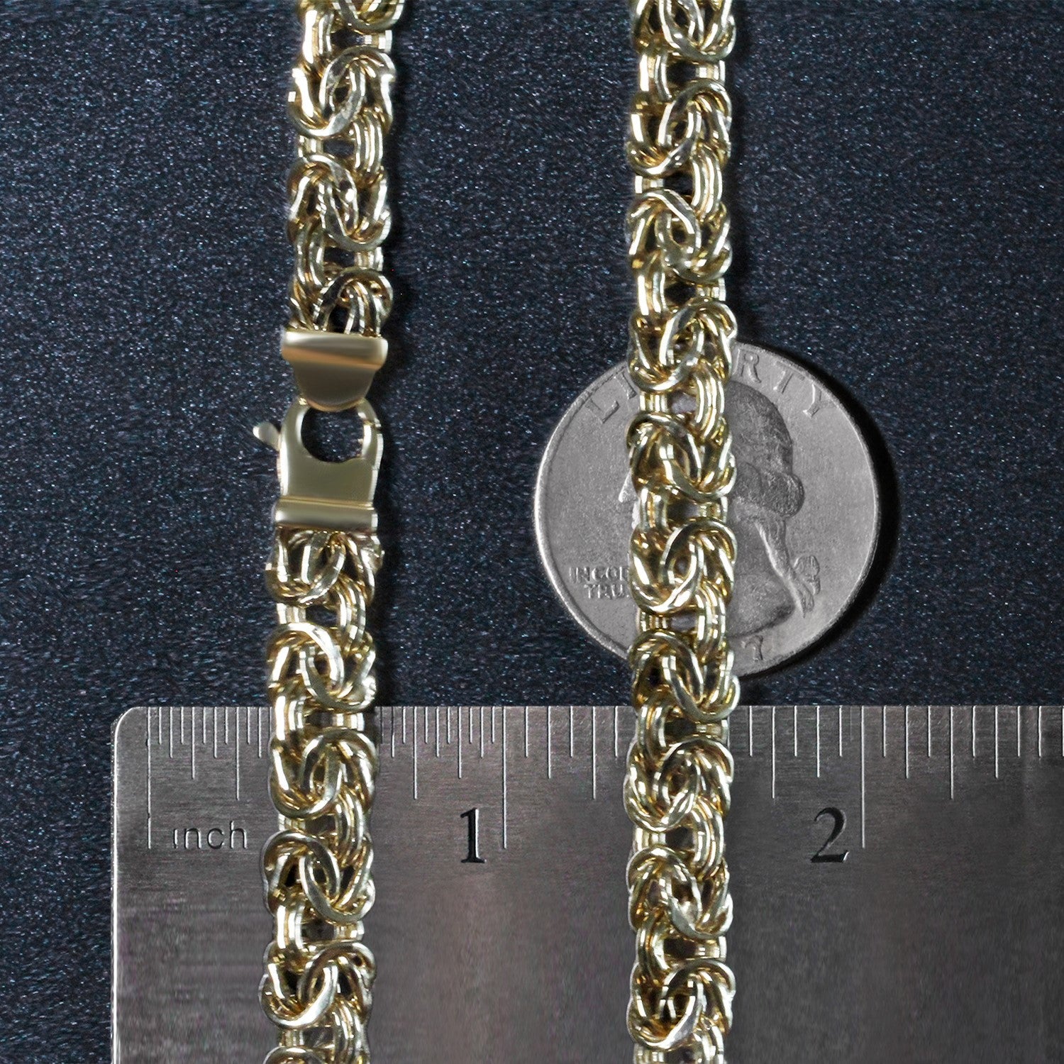 14k Yellow Gold Byzantine Motif Chain Necklace RCJ