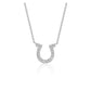 14k White Gold Horseshoe Design Diamond PendantMonde Trend