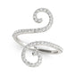 14k White Gold Diamond Open Flourish Style Ring (1/2 cttw)Monde Trend