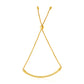 14k Yellow Gold Smooth Curved Bar and Lariat Style Bracelet (1.00 mm) RCJ