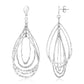 Sterling Silver Textured Teardrop Motif Dangle Earrings RCJ