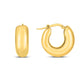 14k Yellow Gold Small Puffy Hoops RCJ