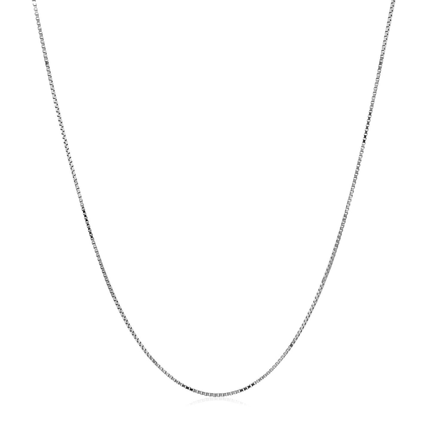 Double Extendable Box Chain in 14k White Gold (0.51 mm) RCJ