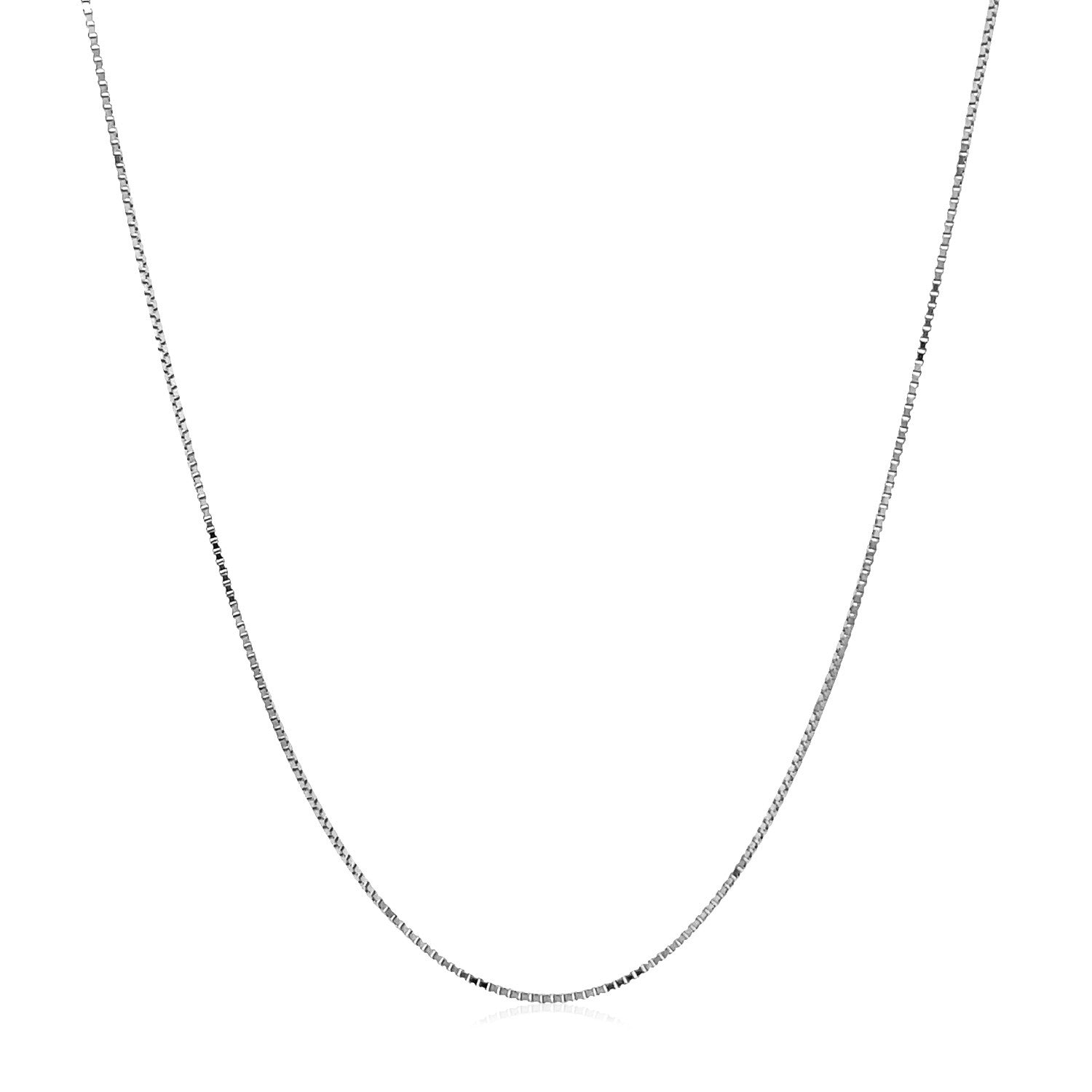 Double Extendable Box Chain in 14k White Gold (0.51 mm) RCJ