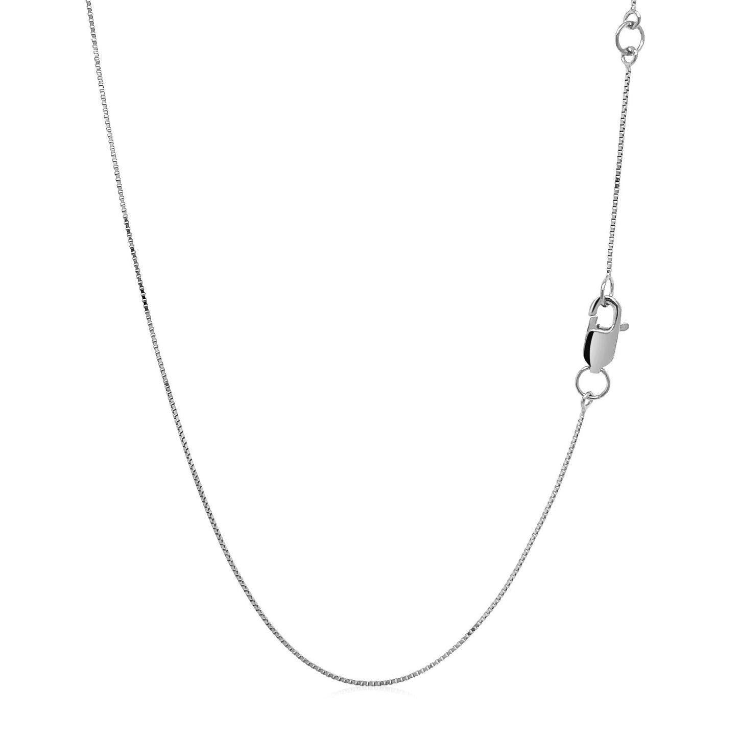 Double Extendable Box Chain in 14k White Gold (0.51 mm) RCJ