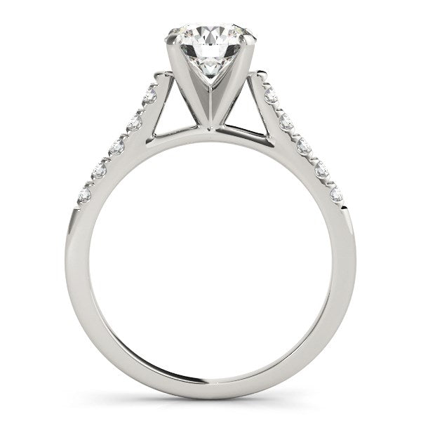 14k White Gold Cathedral Design Diamond Engagement Ring (1 1/8 cttw)Monde Trend