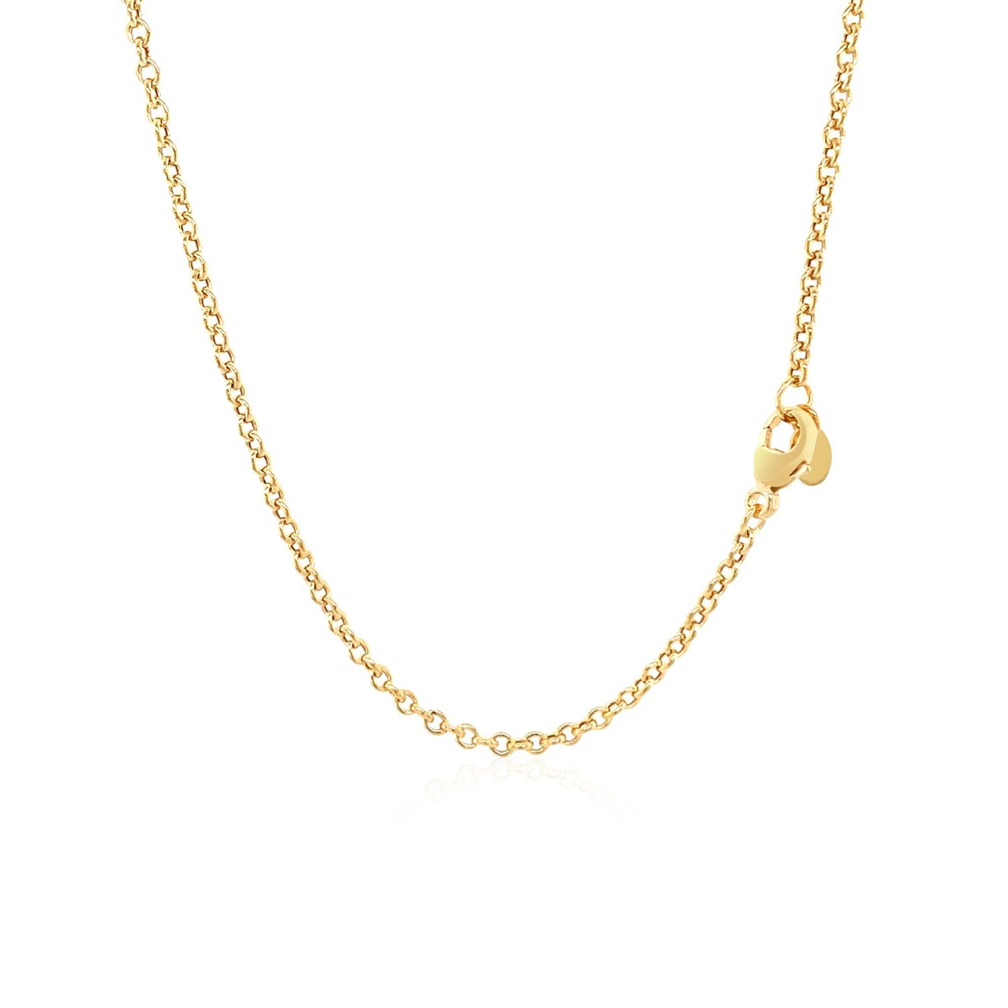 14k Yellow Gold Chain Necklace with Polished Knot RCJ