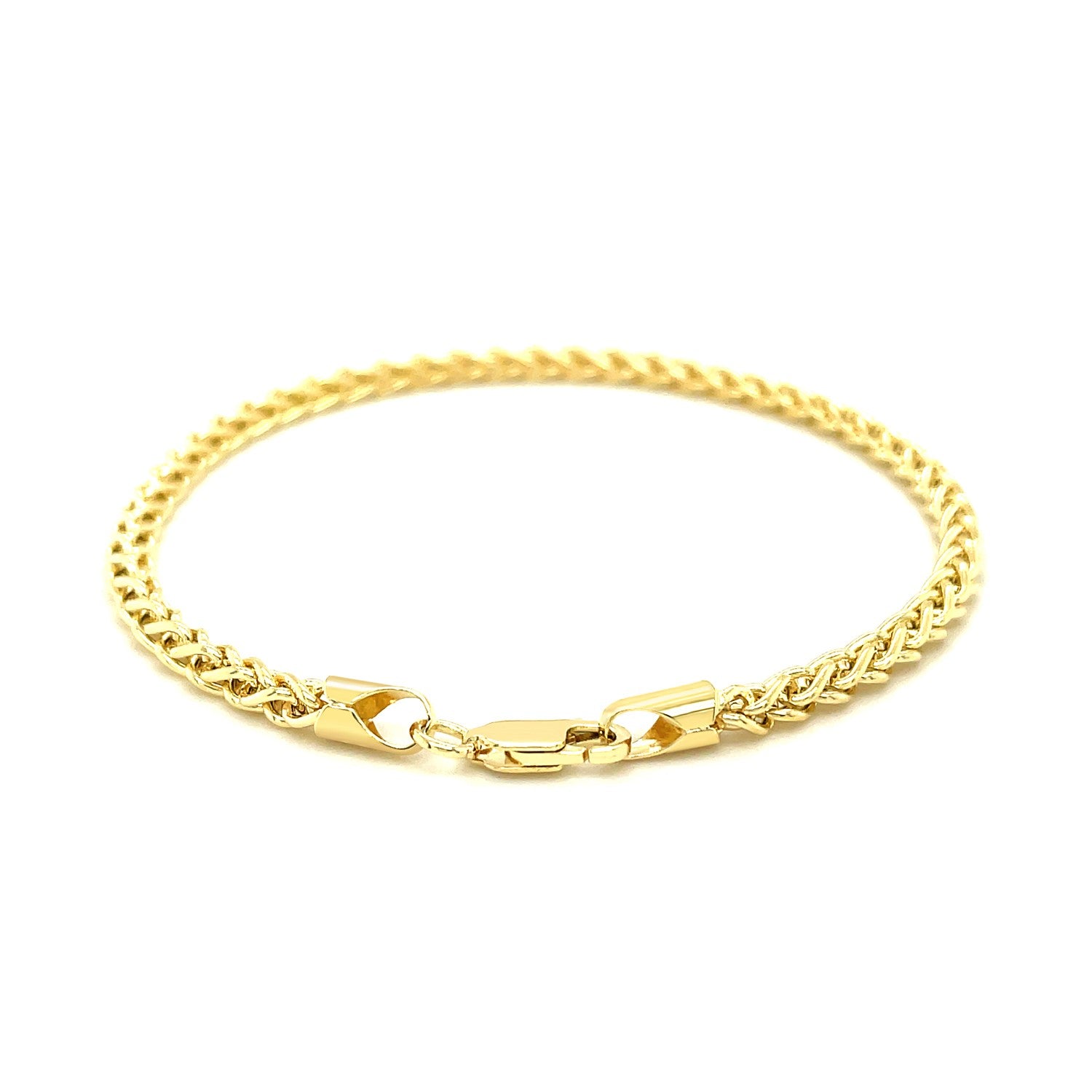 14k Yellow Gold Light Weight Wheat Bracelet  (3.20 mm) RCJ