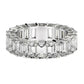 Emerald Cut Lab Grown Diamond Eternity Ring in 14k White Gold (7 cttw FG/VS2) RCJ