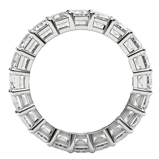 Emerald Cut Lab Grown Diamond Eternity Ring in 14k White Gold (7 cttw FG/VS2) RCJ