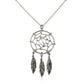 Sterling Silver 17 inch Necklace with Dream Catcher Pendant RCJ