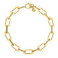 14k Yellow Gold Diamante Paperclip Chain Bracelet (7.00 mm) RCJ