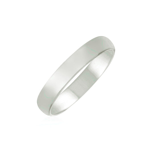 14k White Gold Comfort Fit Wedding Band(4.00 mm)Monde Trend