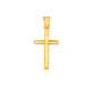 14k Yellow Gold High Polish Cross Pendant RCJ