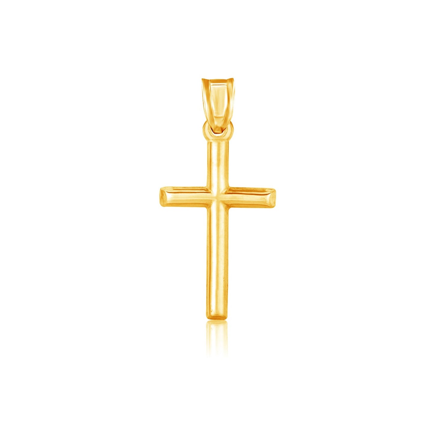 14k Yellow Gold High Polish Cross Pendant RCJ