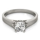 14k White Gold Prong Set Style Solitaire Diamond Engagement Ring (1/2 cttw) RCJ