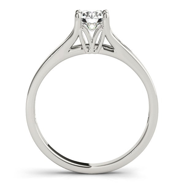 14k White Gold Prong Set Style Solitaire Diamond Engagement Ring (1/2 cttw) RCJ