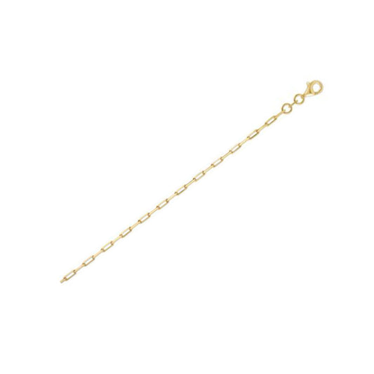 Sterling Silver Gold Plated Paperclip Chain (1.80 mm) RCJ