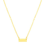 14k Yellow Gold Polished Mini Bar Necklace RCJ