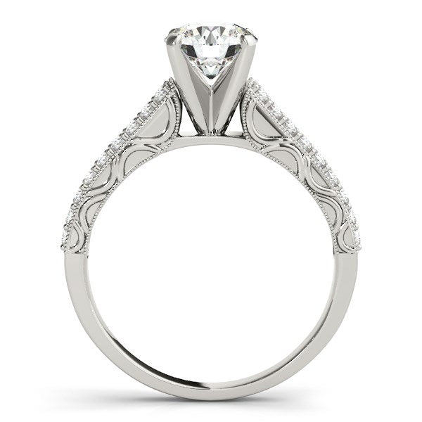 14k White Gold Pronged Diamond Antique Style Engagement Ring (1 1/3 cttw) RCJ