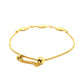 14k Yellow Gold Elephant Station Lariat Style Bracelet (1.00 mm) RCJ