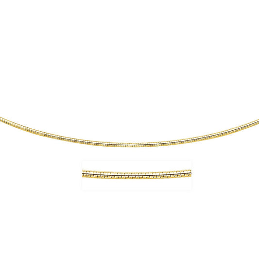 14k Yellow Gold Necklace in a Round Omega Chain Style RCJ