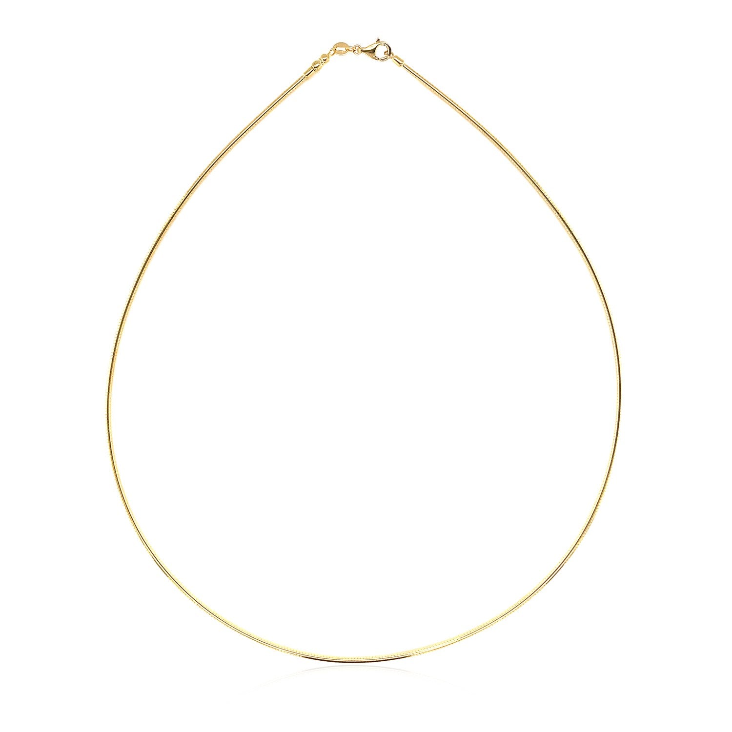 14k Yellow Gold Necklace in a Round Omega Chain Style RCJ