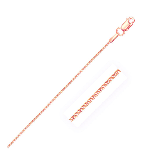 14k Rose Gold Round Wheat Chain (1.00 mm)Monde Trend