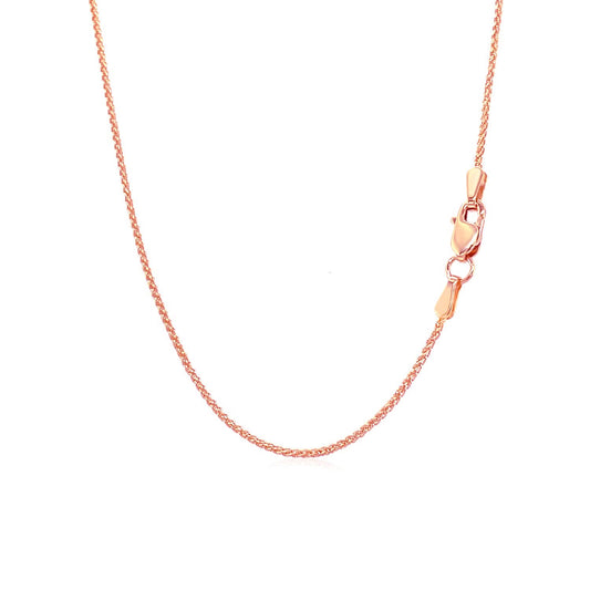 14k Rose Gold Round Wheat Chain (1.00 mm)Monde Trend