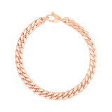 14K Rose Gold Cuban Link Bracelet (5.90 mm)Monde Trend