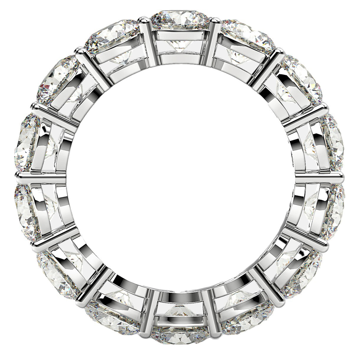 Round Cut Lab Grown Diamond Eternity Ring in 14k White Gold (6 cttw FG/VS2) RCJ