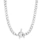 Sterling Silver Polished Wide Link Toggle Necklace RCJ