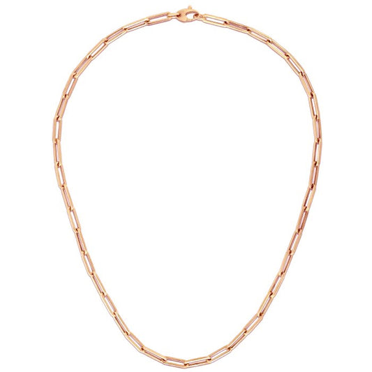 14K Rose Gold Bold Paperclip Chain (4.20 mm)Monde Trend