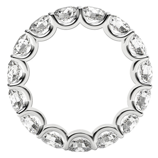 Round Cut Lab Grown Diamond Eternity Ring in 14k White Gold (5 cttw FG/VS2) RCJ