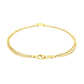 10k Yellow Gold Double Rolo Chain Anklet with an Open Heart StationMonde Trend