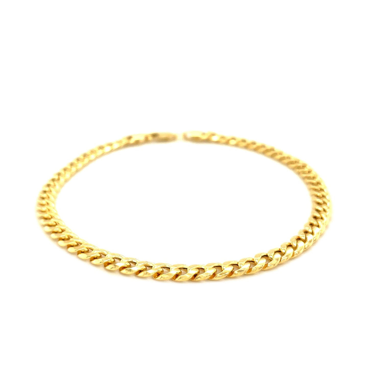 14k Yellow Gold Miami Cuban Semi Solid Bracelet (4.50 mm) RCJ