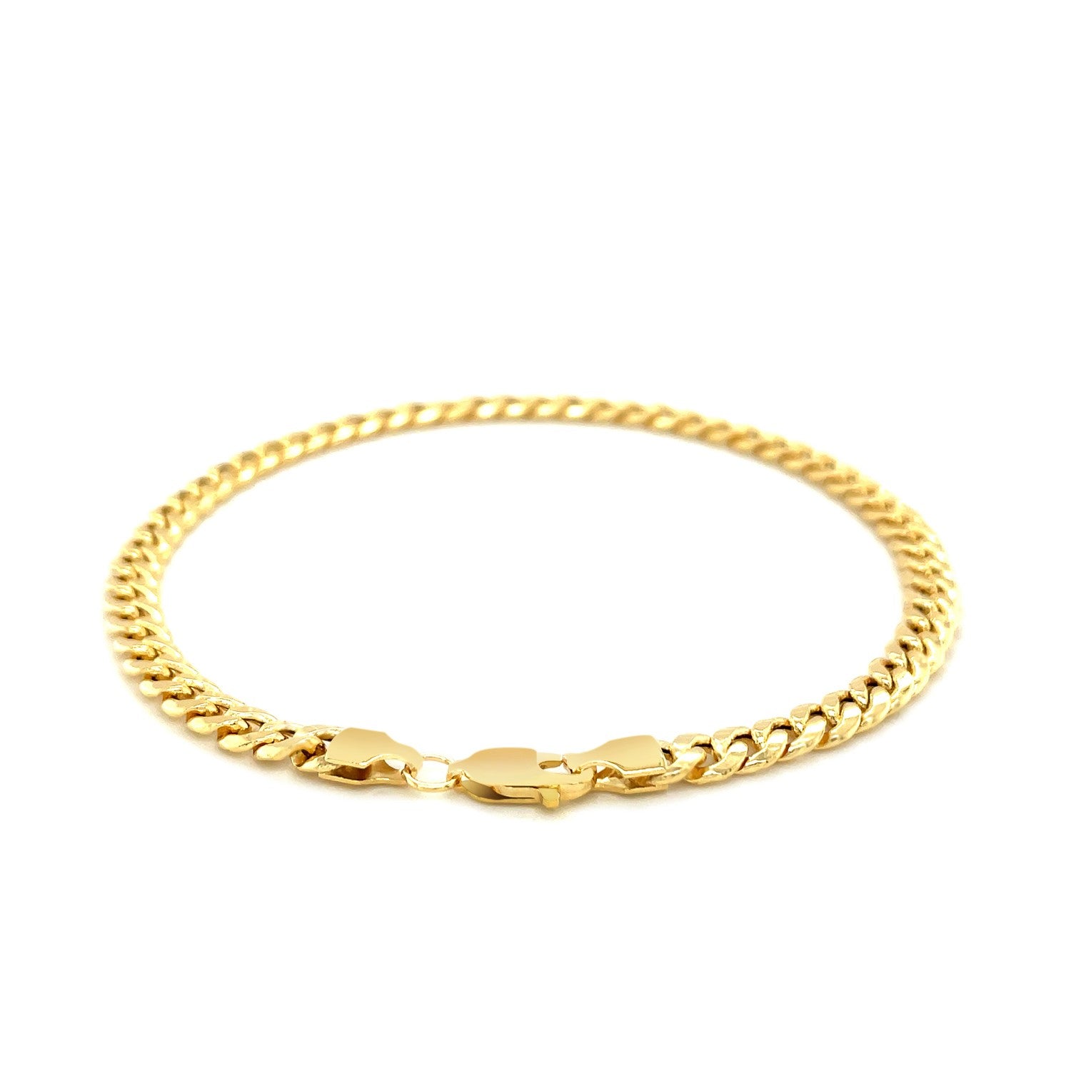 14k Yellow Gold Miami Cuban Semi Solid Bracelet (4.50 mm) RCJ