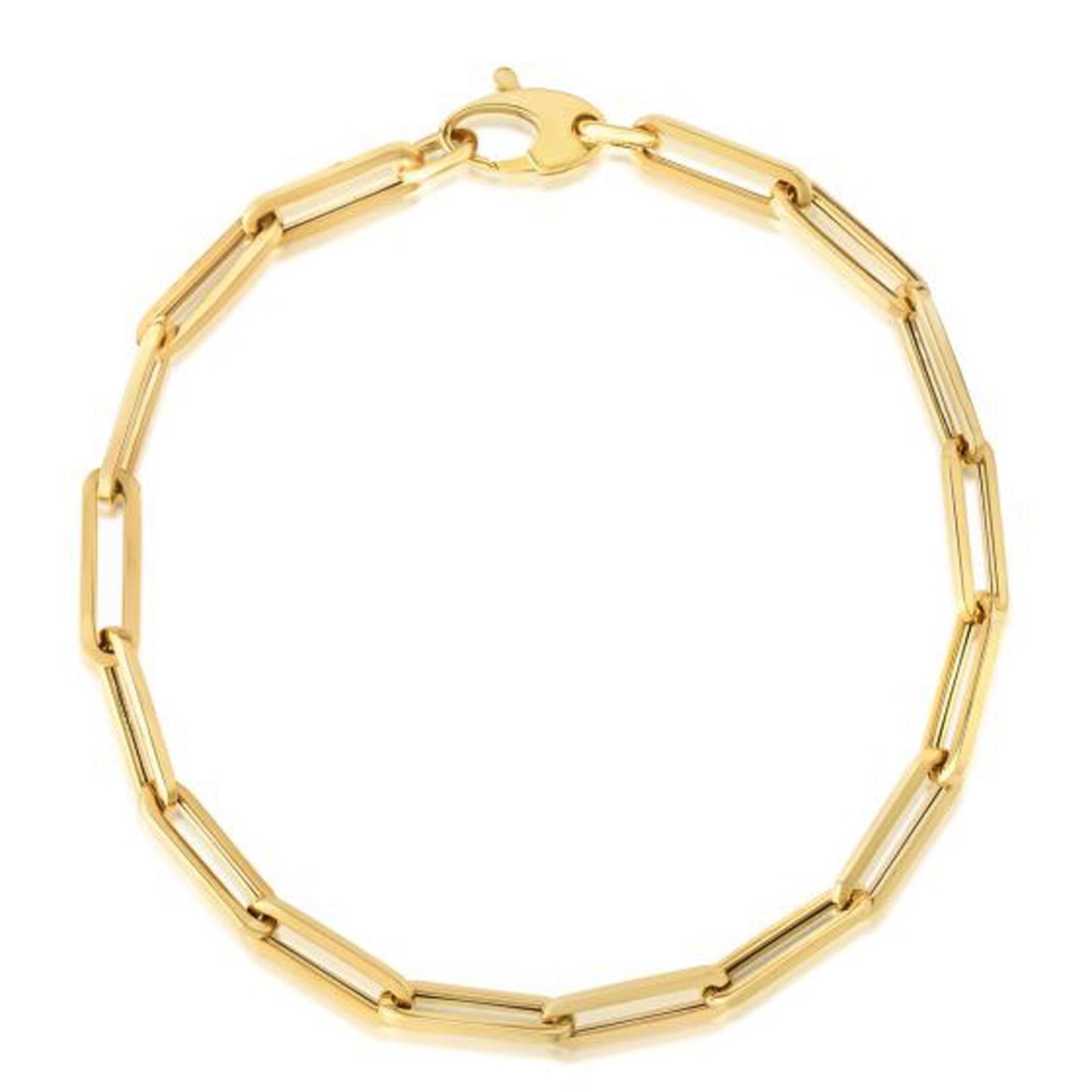 10K Yellow Gold Lite Paperclip Bracelet  (4.20 mm)Monde Trend