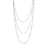 Sterling Silver Three Strand Marina Link Necklace RCJ