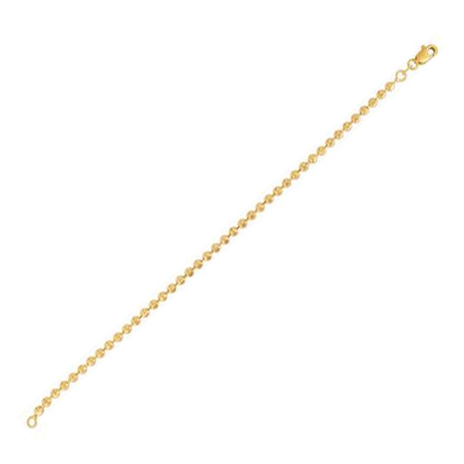 Moon Cut Bead Chain Bracelet in 14k Yellow Gold  (3.00 mm) RCJ