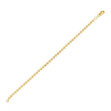 Moon Cut Bead Chain Bracelet in 14k Yellow Gold  (3.00 mm) RCJ