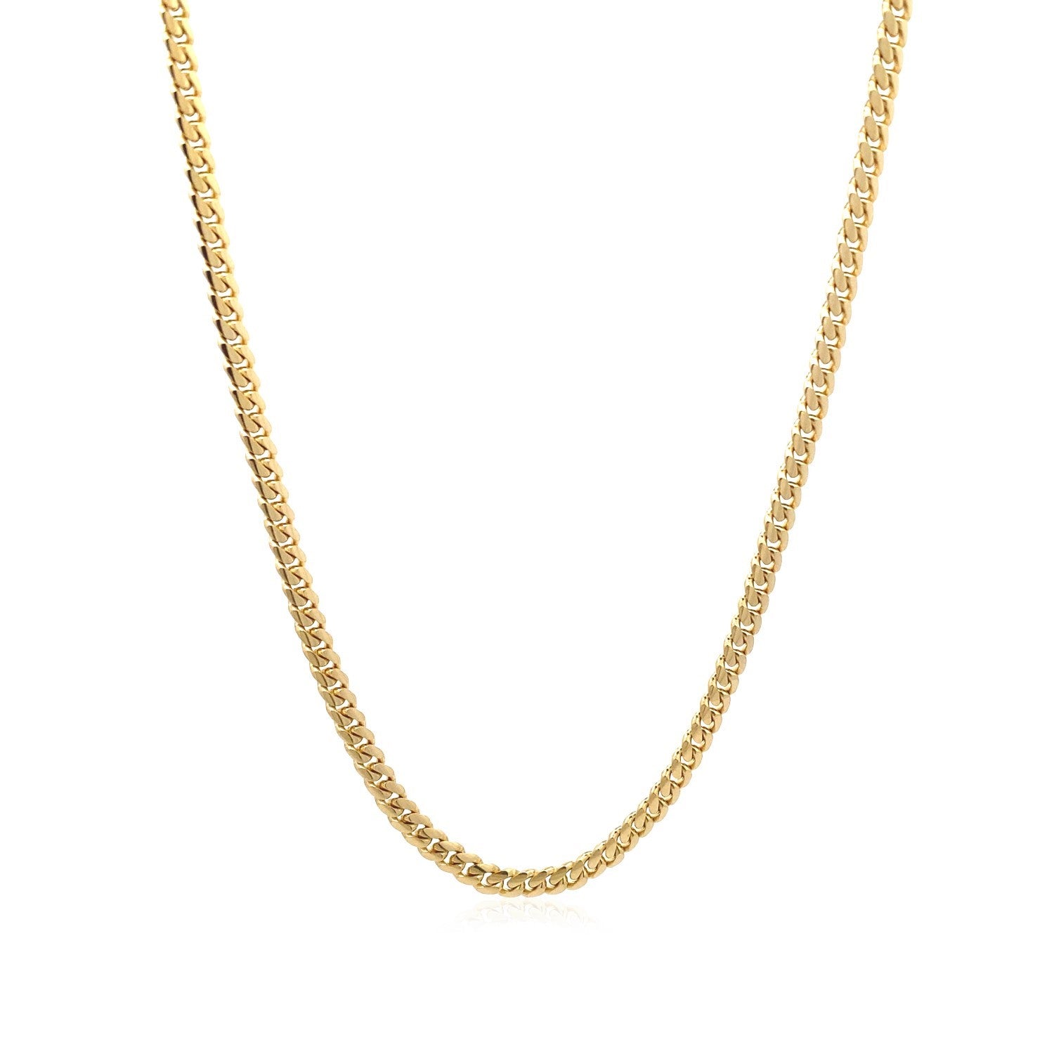 10k Yellow Gold Classic Solid Miami Cuban Chain (3.20 mm)Monde Trend