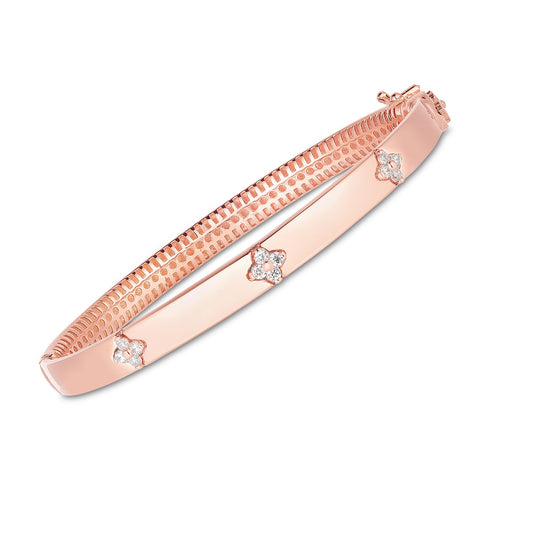 14k Rose Gold Trilogy Diamond Bangle (5.40 mm)Monde Trend