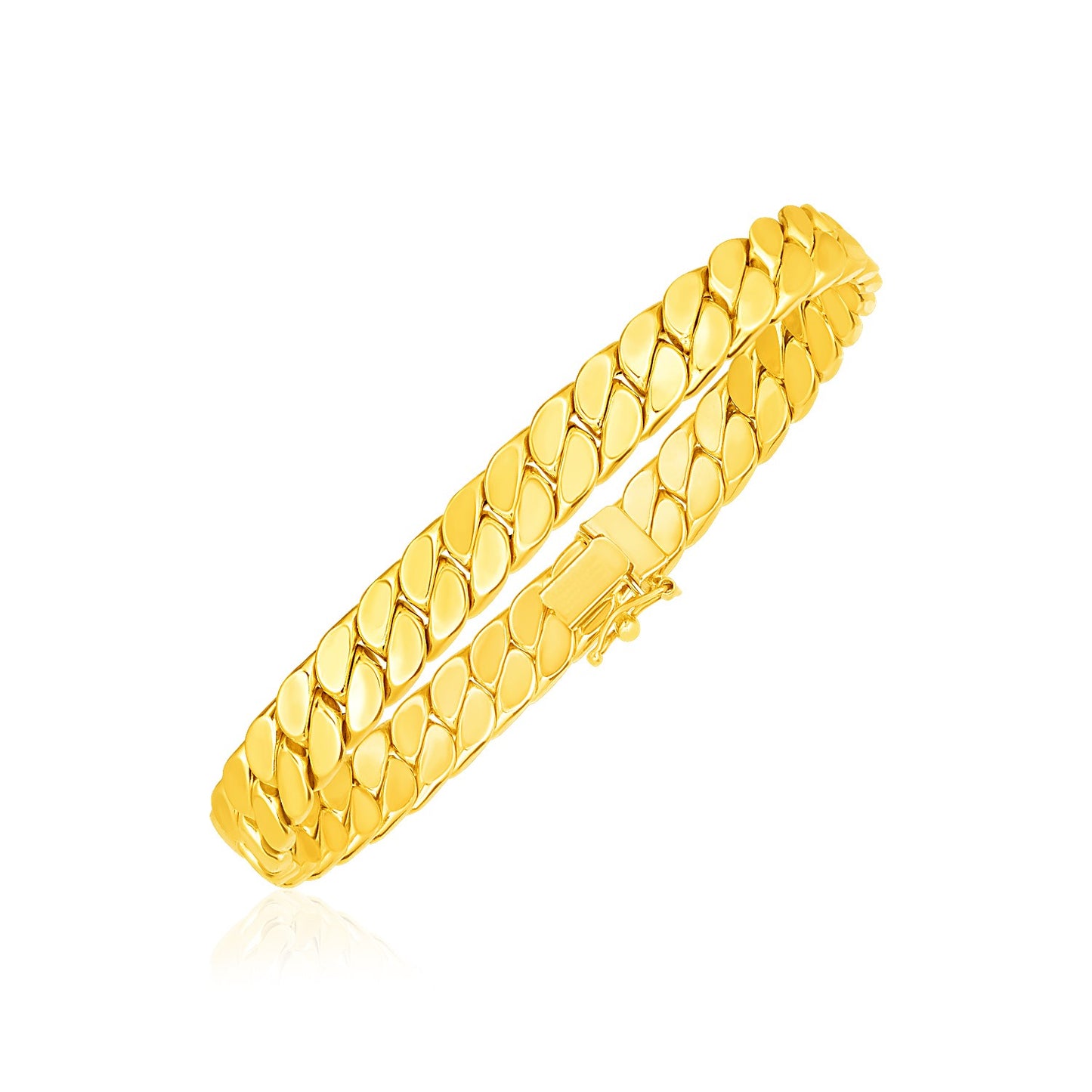 14k Yellow Gold 8 inch Mens Curb Chain Bracelet (8.00 mm) RCJ