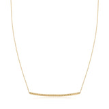 14k Yellow Gold Thin Textured Bar Necklace RCJ